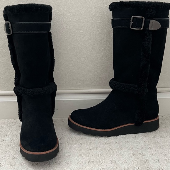 Coach Suede and Shearling Boots - Picture 1 of 10